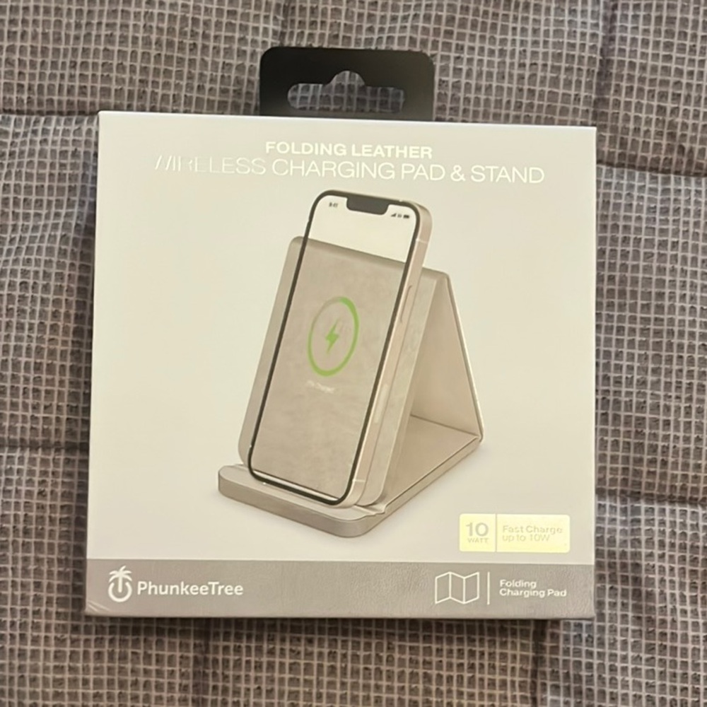 Wireless Charging Pad & Stand - Silver